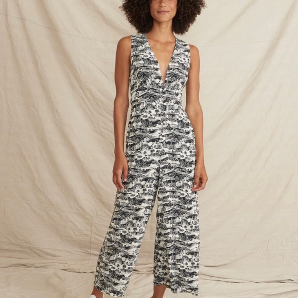 NWT Marine Layer Holi Jumpsuit in California Print Sz S